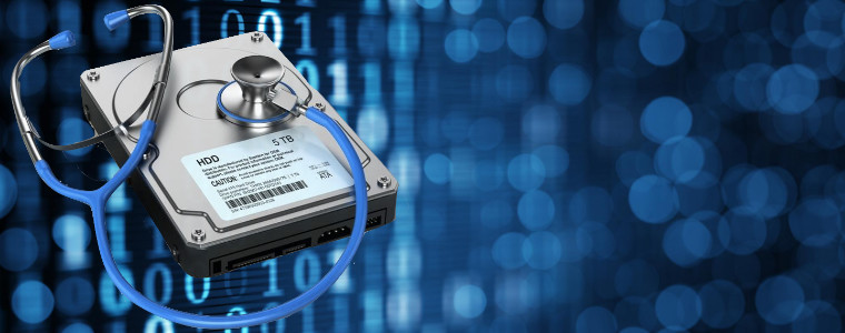 Hard Disk Sentinel banner-style dashboard overview