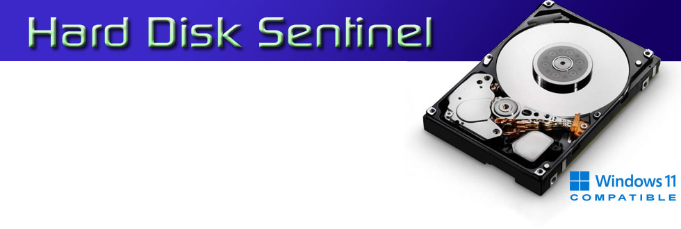 Hard Disk Sentinel header banner showing disk health overview